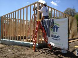 Volunteers working on a Twin Cities Habitat home in Savage, MN